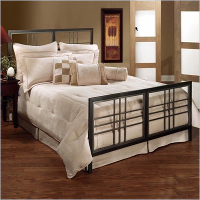 Hillsdale Tiburon Metal Panel Bed in Magnesium Pewter Finish