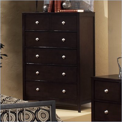 Hillsdale Banyan-Brookland-Tiburon 5 Drawer Chest in Espresso Finish