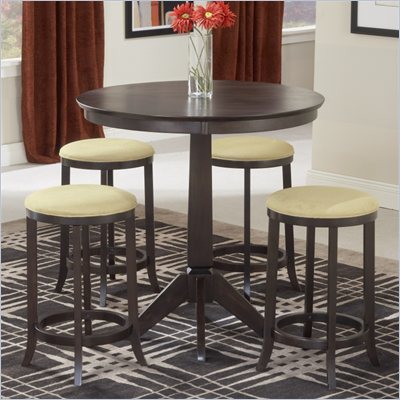 Hillsdale Tiburon 5 Piece Pub Table Set in Espresso
