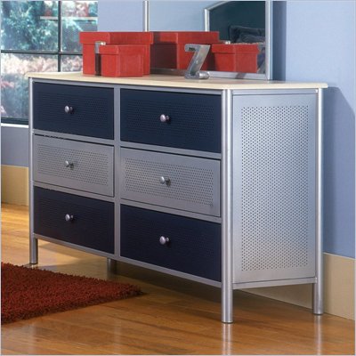 Hillsdale Universal Youth Double Dresser in Steel Finish