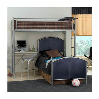 Hillsdale Universal Youth Loft Metal Study Center 3 Piece Bedroom Set