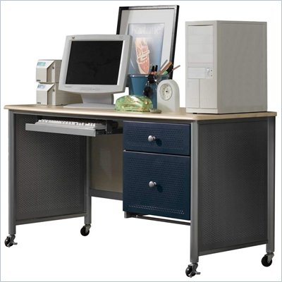 Hillsdale Universal Youth Student Desk in Silver and Navy