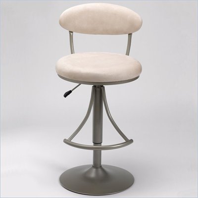 Hillsdale Venus 24" to 30" Adjustable Swivel Bar Stool in Fawn Beige Finish