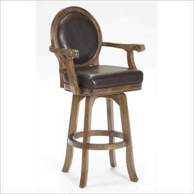 Hillsdale Warrington 30" Swivel Bar Stool in Rich Cherry