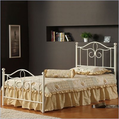 Hillsdale Westfield Metal Poster Bed in Off White