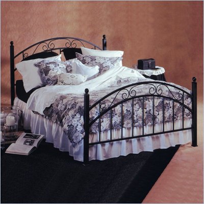 Hillsdale Willow Metal Poster Bed in Matte Black Finish