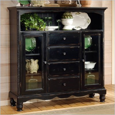 Hillsdale Wilshire Distressed Black Buffet Cabinet