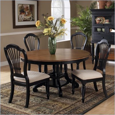 Hillsdale Wilshire 5 Piece Dining Table Set in Rubbed Black
