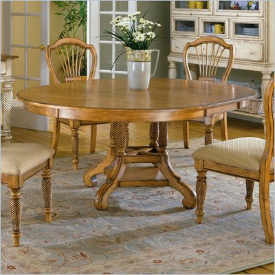 Hillsdale Wilshire Round Casual Dining Table in Pine Finish