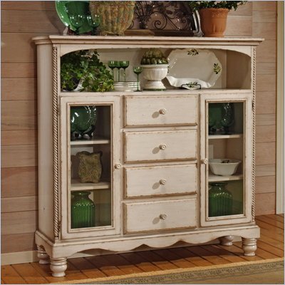 Hillsdale Wilshire Antique White Buffet Cabinet