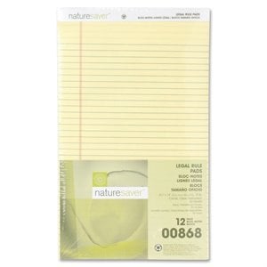 Nature Saver Recycled Legal Ruled Pad