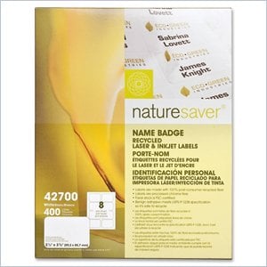 Nature Saver Name Badge Label