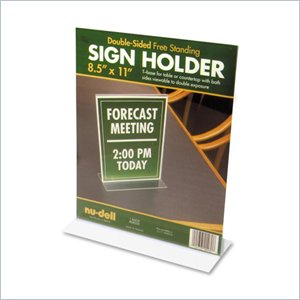 Nu-Dell Acrylic Standing Sign Holder