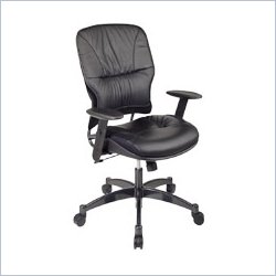 Office Star Space 2900 Leather Managerial Mid-Back Chair