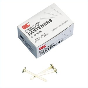 OIC Brass Plated Roundhead Fasteners