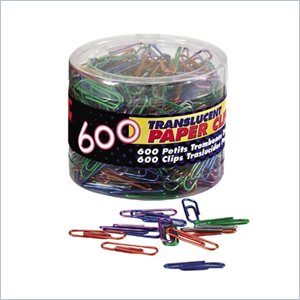 OIC Translucent Vinyl Paper Clips