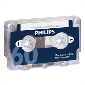 Philips Speech Dictation Minicassette With Clip