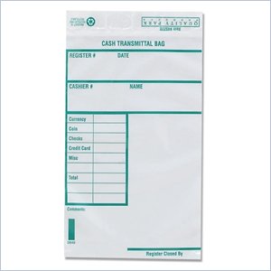 Quality Park Cash Transmittal Bag with Redi-strip