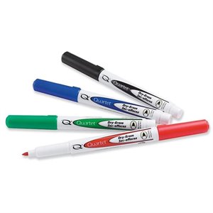 Quartet Anti-Roll Dry Erase Markers