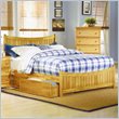 ADD TO YOUR SET: Atlantic Furniture Manhattan Platform Bed with Matching Footboard in Natural Maple