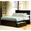 ADD TO YOUR SET: Atlantic Furniture Miami Modern Platform Bed with Flat Panel Footboard in Espresso