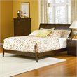 ADD TO YOUR SET: Atlantic Furniture Bordeaux Platform Bed with Open Footrail in Antique Walnut