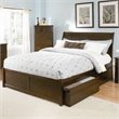 ADD TO YOUR SET: Atlantic Furniture Bordeaux Platform Bed with Flat Panel Footboard in Antique Walnut