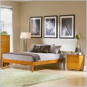 Atlantic Furniture Concord Platform Bed with Open Footrail 2 Piece Bedroom Set