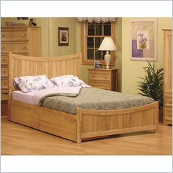 Atlantic Furniture Manhattan Wood Platform Bed with Matching Footboard 5 Piece Bedroom Set