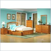 Atlantic Furniture Windsor Platform Bed with Flat Panel Footboard 2 Piece Bedroom Set