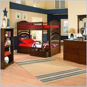 Atlantic Furniture Windsor Twin over Twin Bunk Bed 4 Piece Bedroom Set