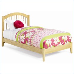 Atlantic Furniture Windsor Wood Platform Bed with Open Footrail 3 Piece Bedroom Set