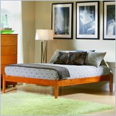 Atlantic Furniture Concord Wood Platform Bed with Open Footrail 4 Piece Bedroom Set
