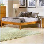 Atlantic Furniture Concord Wood Platform Bed with Open Footrail 3 Piece Bedroom Set