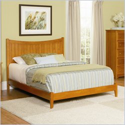 Atlantic Furniture Manhattan Wood Platform Bed with Open Footrail 4 Piece Bedroom Set