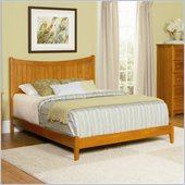 Atlantic Furniture Manhattan Wood Platform Bed with Open Footrail 4 Piece Bedroom Set