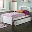 ADD TO YOUR SET: Atlantic Furniture Windsor Platform Bed with Raised Panel Footboard in White Finish