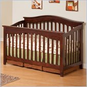 Atlantic Furniture Windsor Convertible Crib in an Antique Walnut Finish