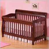 Atlantic Furniture Versailles Convertible Crib in Antique Walnut