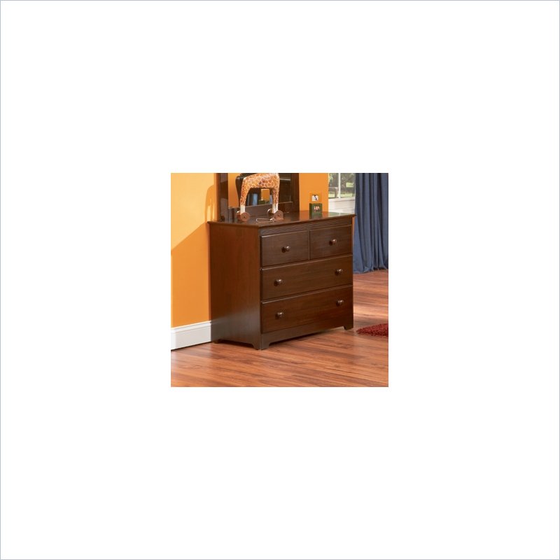 Atlantic Furniture Windsor 3 Drawer Dresser - Antique Walnut
