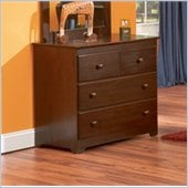 Atlantic Furniture Windsor 3 Drawer Single Dresser in Antique Walnut