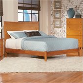 Atlantic Furniture Miami Modern Platform Bed with Open Footrail in Caramel Latte