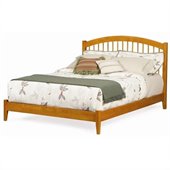 Atlantic Furniture Windsor Platform Bed with Open Footrail in Caramel Latte