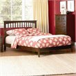 ADD TO YOUR SET: Atlantic Furniture Brooklyn Platform Bed with Open Footrail in Antique Walnut