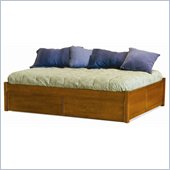 Atlantic Furniture Concord Platform Bed with Flat Panel Footboard in Light Cherry