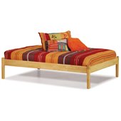 Atlantic Furniture Concord Platform Bed with Open Footrail in Natural Maple
