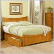 ADD TO YOUR SET: Atlantic Furniture Manhattan Platform Bed with Matching Footboard in Caramel Latte