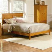 Atlantic Furniture Monterey Platform Bed with Open Footrail in Caramel Latte
