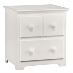 Atlantic Furniture Windsor 2 Drawer Nightstand in White