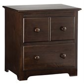 Atlantic Furniture Windsor 2 Drawer Nightstand in Antique Walnut